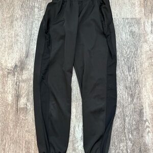Black Jogger Track Pants with Relaxed Fit